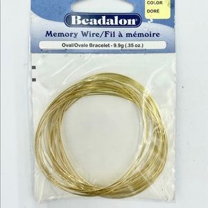 New in Box Beadalon Gold Memory Oval Bracelet Ring Wire .35oz Jewelry Craft